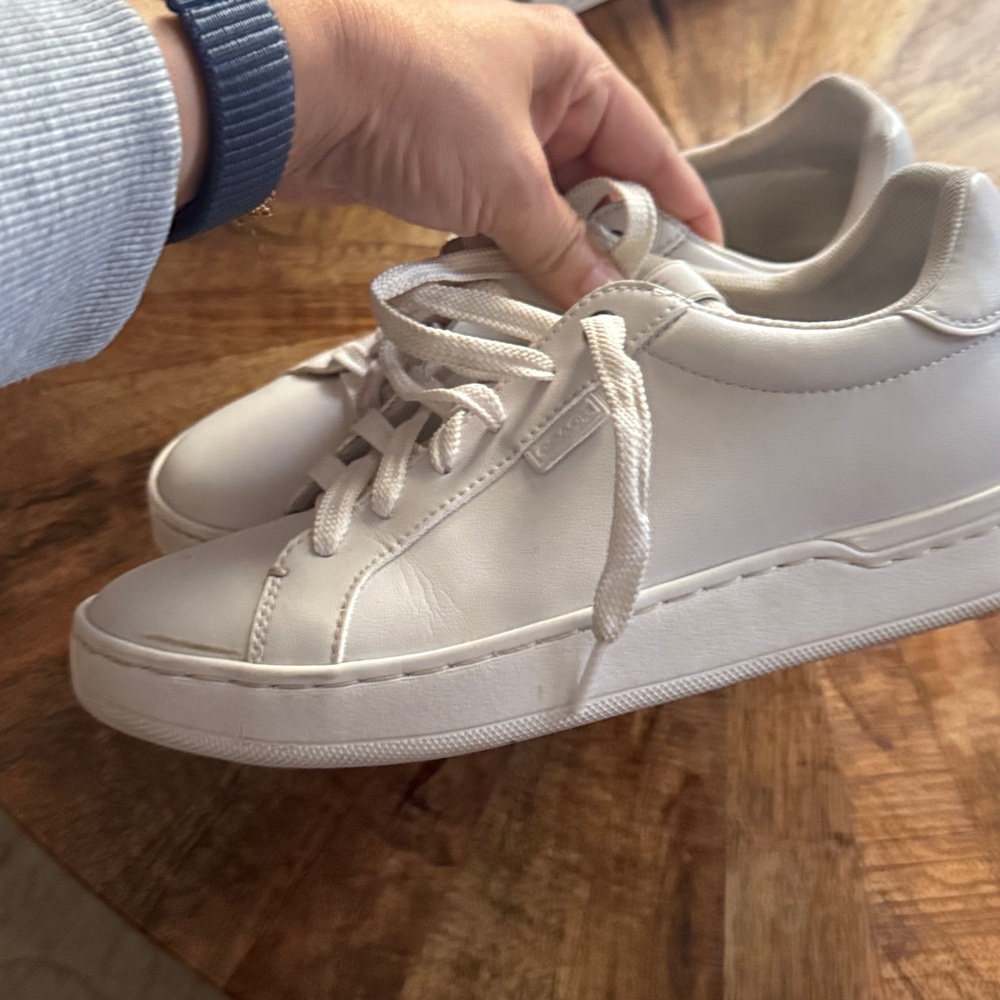Coach Lowline leather Low Top Sneakers in optic White Size 7B - Picture 8 of 8
